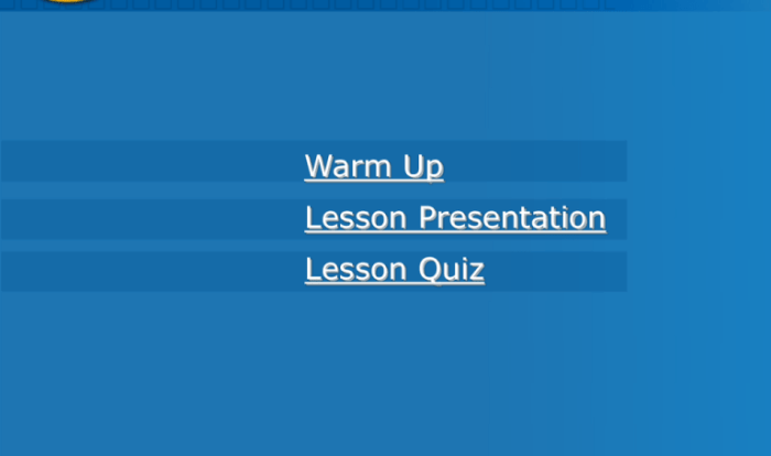 Properties of parallelograms quick check