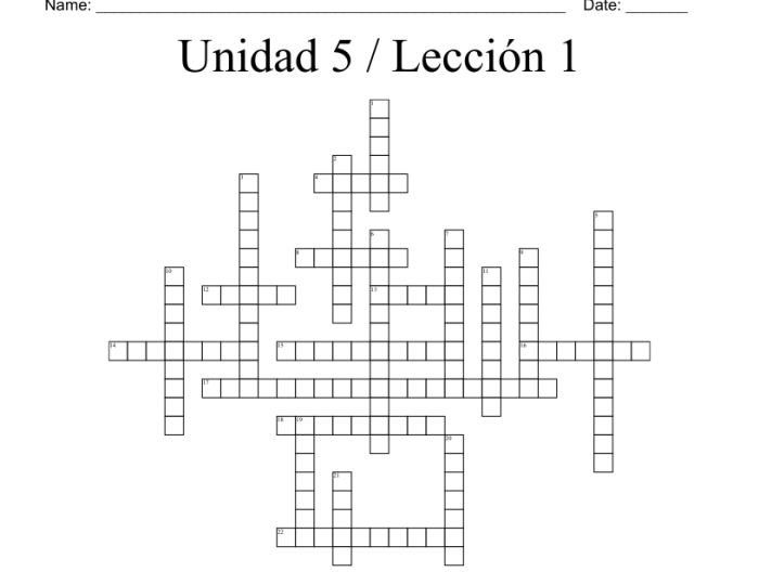 Unidad 6 leccion 1 answer key