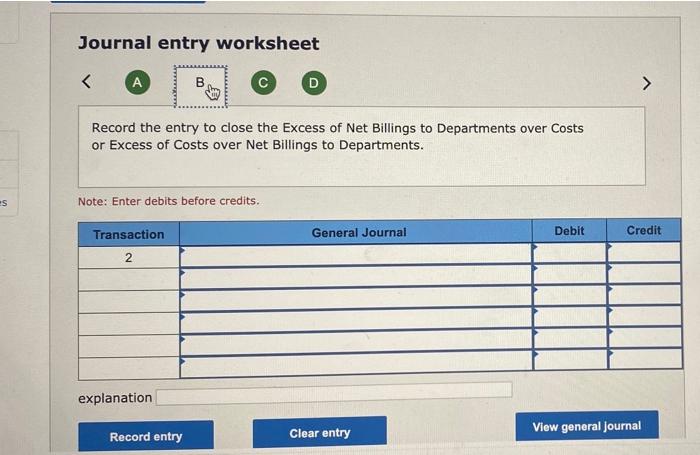 Billings in excess of costs journal entry