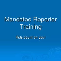 Answers for mandated reporter training