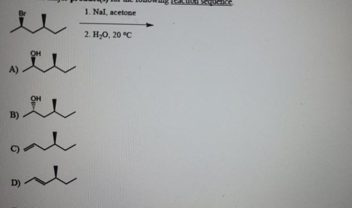 Predict the major organic product for the following reaction sequence