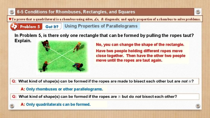 Properties rectangles squares geometry rhombuses